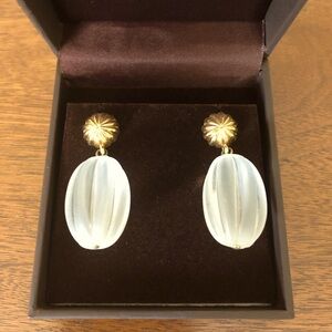 Vintage pierced drop earrings